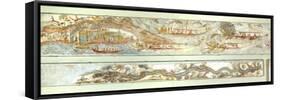 Naval Expeditions and River Landscape, Akrotiri Fresco, Thera-null-Framed Stretched Canvas