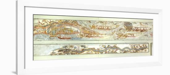 Naval Expeditions and River Landscape, Akrotiri Fresco, Thera-null-Framed Giclee Print