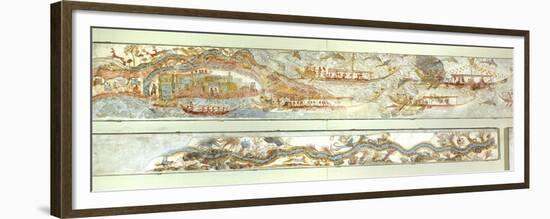 Naval Expeditions and River Landscape, Akrotiri Fresco, Thera-null-Framed Giclee Print