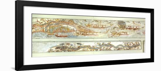 Naval Expeditions and River Landscape, Akrotiri Fresco, Thera-null-Framed Giclee Print