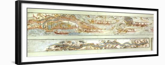 Naval Expeditions and River Landscape, Akrotiri Fresco, Thera-null-Framed Giclee Print