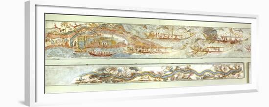 Naval Expeditions and River Landscape, Akrotiri Fresco, Thera-null-Framed Giclee Print