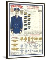 Naval Insignia Chart-null-Framed Premium Giclee Print