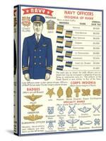 Naval Insignia Chart-null-Stretched Canvas