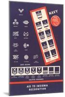 Naval Insignia Chart-null-Mounted Art Print