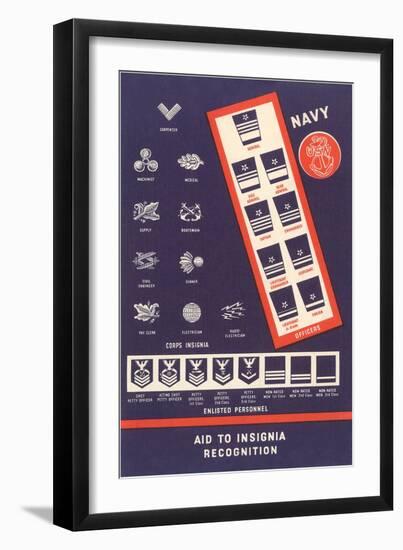 Naval Insignia Chart-null-Framed Art Print