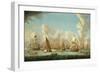 Naval Magazine in Spithead (England), in 1767. Oil on Canvas, 18Th Century, by Francis Swaine (Ca.-Francis Swaine-Framed Giclee Print