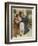 Naval Manoeuvres!, a Sailor and His Girl Under the Mistletoe-William Small-Framed Art Print