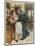 Naval Manoeuvres!, a Sailor and His Girl Under the Mistletoe-William Small-Mounted Art Print