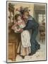 Naval Manoeuvres!, a Sailor and His Girl Under the Mistletoe-William Small-Mounted Art Print