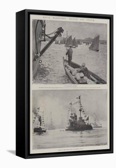 Naval Manoeuvres, British and French-Henry Charles Seppings Wright-Framed Stretched Canvas