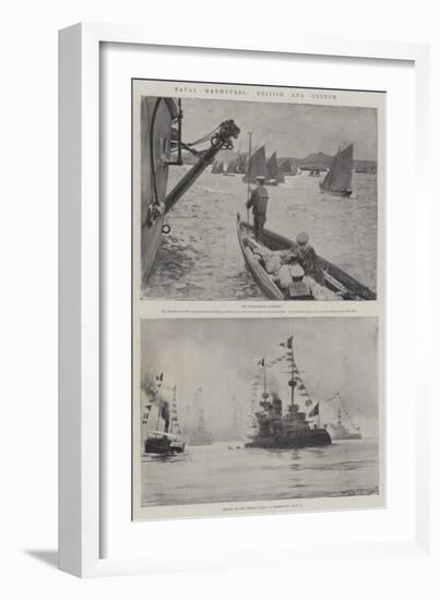 Naval Manoeuvres, British and French-Henry Charles Seppings Wright-Framed Giclee Print