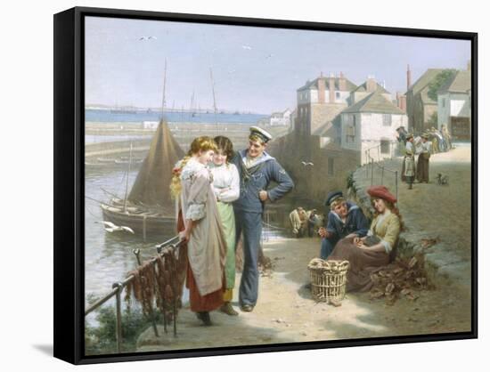 Naval Manoeuvres-Edwin Roberts-Framed Stretched Canvas