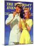 "Naval Officer & Redhead," Saturday Evening Post Cover, February 8, 1941-McClelland Barclay-Mounted Giclee Print