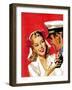 "Naval Officer & Woman," August 8, 1942-Jon Whitcomb-Framed Giclee Print