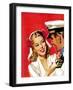 "Naval Officer & Woman," August 8, 1942-Jon Whitcomb-Framed Giclee Print