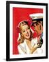 "Naval Officer & Woman," August 8, 1942-Jon Whitcomb-Framed Giclee Print