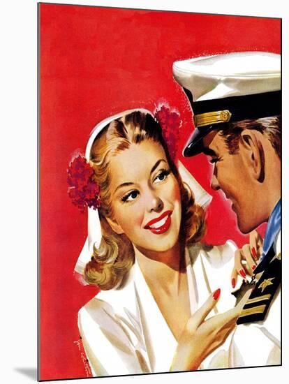 "Naval Officer & Woman," August 8, 1942-Jon Whitcomb-Mounted Giclee Print