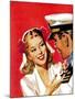"Naval Officer & Woman," August 8, 1942-Jon Whitcomb-Mounted Giclee Print
