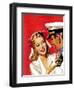 "Naval Officer & Woman," August 8, 1942-Jon Whitcomb-Framed Giclee Print