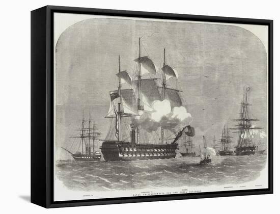 Naval Reinforcements for the China Squadron-Edwin Weedon-Framed Stretched Canvas