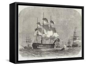 Naval Reinforcements for the China Squadron-Edwin Weedon-Framed Stretched Canvas