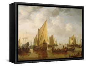 Naval Review, 1649-Simon Jacobsz Vlieger-Framed Stretched Canvas