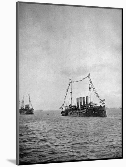 Naval Review Off the Coast of Portsmouth, 1907-null-Mounted Giclee Print