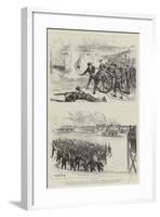 Naval Sham Fight at Whale Island, Portsmouth-Sydney Prior Hall-Framed Giclee Print