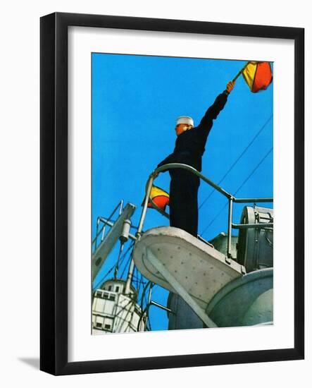 "Naval Signal Corps," May 17, 1941-null-Framed Giclee Print