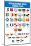 Naval Signal Nautical Flags Transportation Print Poster-null-Mounted Poster