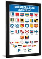 Naval Signal Nautical Flags Transportation Print Poster-null-Lamina Framed Poster