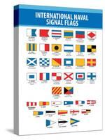 Naval Signal Nautical Flags Transportation Print Poster-null-Stretched Canvas