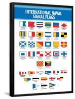 Naval Signal Nautical Flags Transportation Print Poster-null-Framed Poster