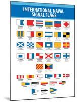 Naval Signal Nautical Flags Transportation Print Poster-null-Mounted Poster