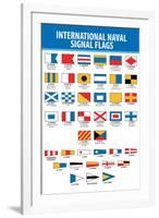 Naval Signal Nautical Flags Transportation-null-Framed Art Print