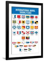 Naval Signal Nautical Flags Transportation-null-Framed Art Print