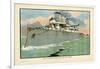 Naval Steamship-Charles Robinson-Framed Art Print