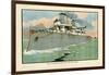 Naval Steamship-Charles Robinson-Framed Art Print