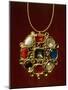 Navaratna Pendants with Nine Stones Set in Gold-null-Mounted Giclee Print
