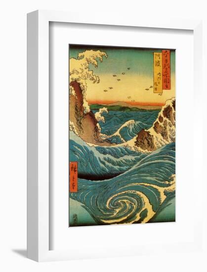 Navaro Rapids, c.1855-Ando Hiroshige-Framed Art Print