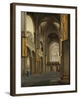 Nave and Choir of the Mariakerk in Utrecht-Pieter Jansz Saenredam-Framed Art Print