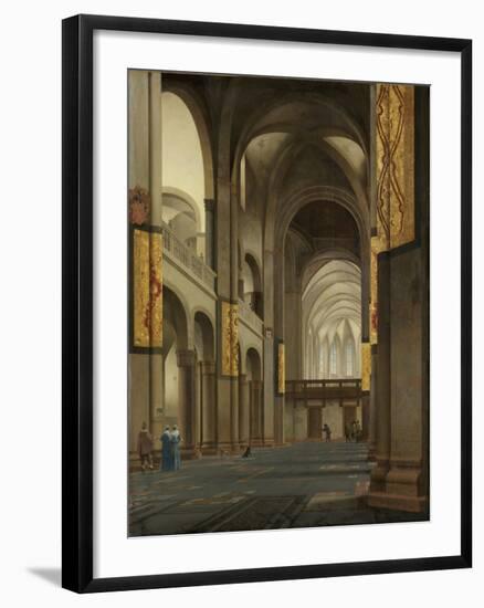 Nave and Choir of the Mariakerk in Utrecht-Pieter Jansz Saenredam-Framed Art Print