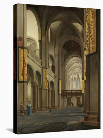 Nave and Choir of the Mariakerk in Utrecht-Pieter Jansz Saenredam-Stretched Canvas