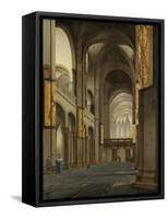 Nave and Choir of the Mariakerk in Utrecht-Pieter Jansz Saenredam-Framed Stretched Canvas