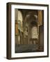 Nave and Choir of the Mariakerk in Utrecht-Pieter Jansz Saenredam-Framed Art Print