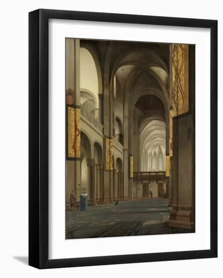 Nave and Choir of the Mariakerk in Utrecht-Pieter Jansz Saenredam-Framed Art Print