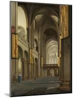 Nave and Choir of the Mariakerk in Utrecht-Pieter Jansz Saenredam-Mounted Art Print