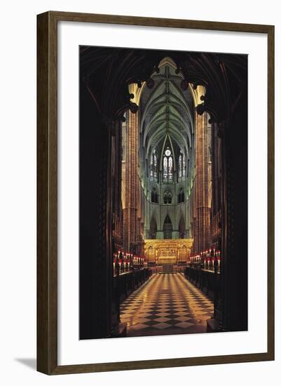 Nave and Choir, Westminster Abbey-null-Framed Photographic Print