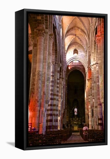 Nave and Columns, Haute Loire-Guy Thouvenin-Framed Stretched Canvas